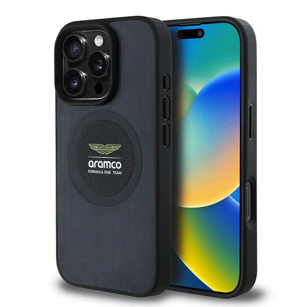 Aston Martin iPhone 16 Pro Formula One Team Baskılı Alüminyum Arka Yüzeyli MagSafe Uyumlu Kılıf – Fotoğraf 1