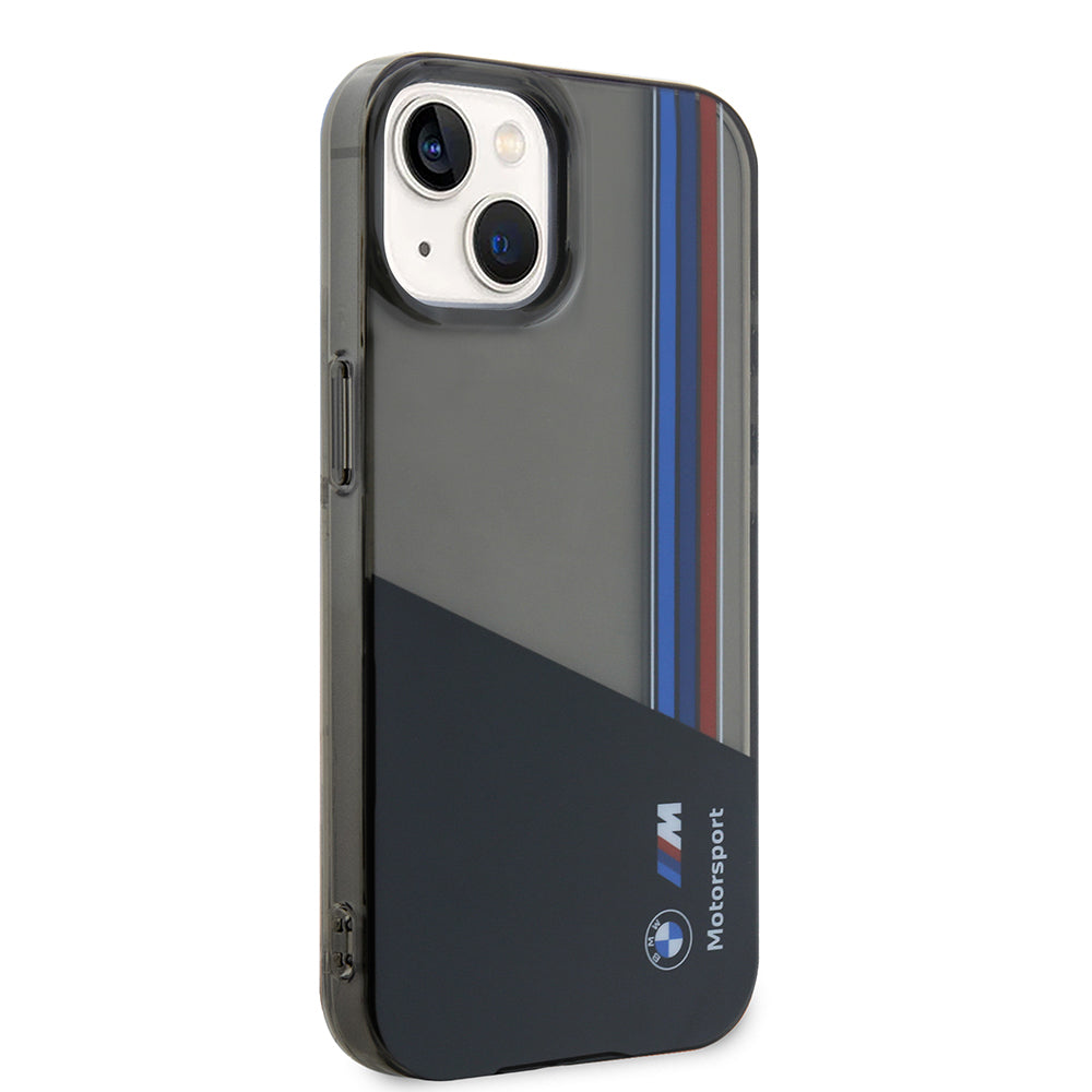 BMW iPhone 15 Yarı Şeffaf M Tasarımlı Çizgili Kılıf – Fotoğraf 4