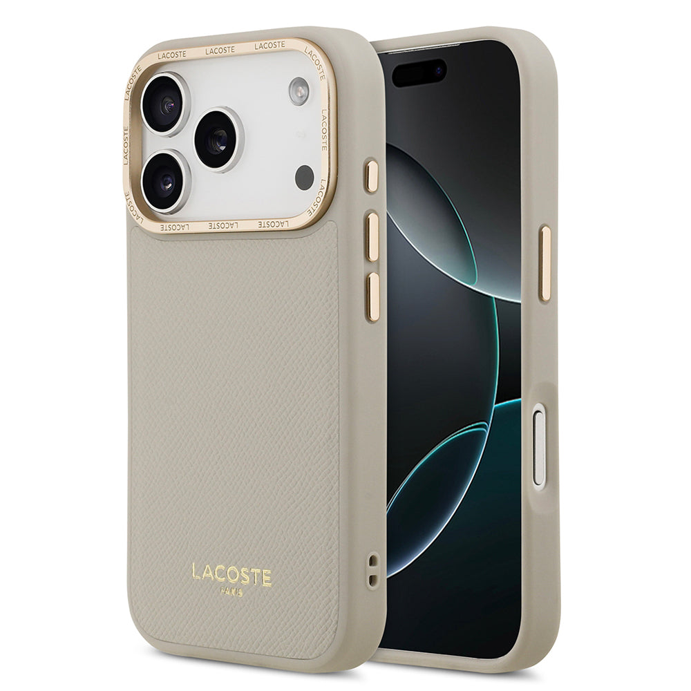 Lacoste iPhone 17 Pro Champs Elysees PU Deri MagSafe Uyumlu Kılıf – Fotoğraf 1