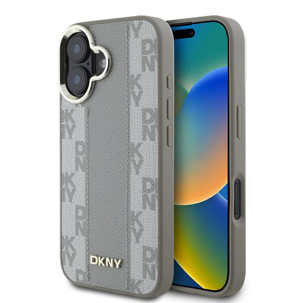 DKNY iPhone 16 Checkered Pattern MagSafe Uyumlu Kılıf – Fotoğraf 1