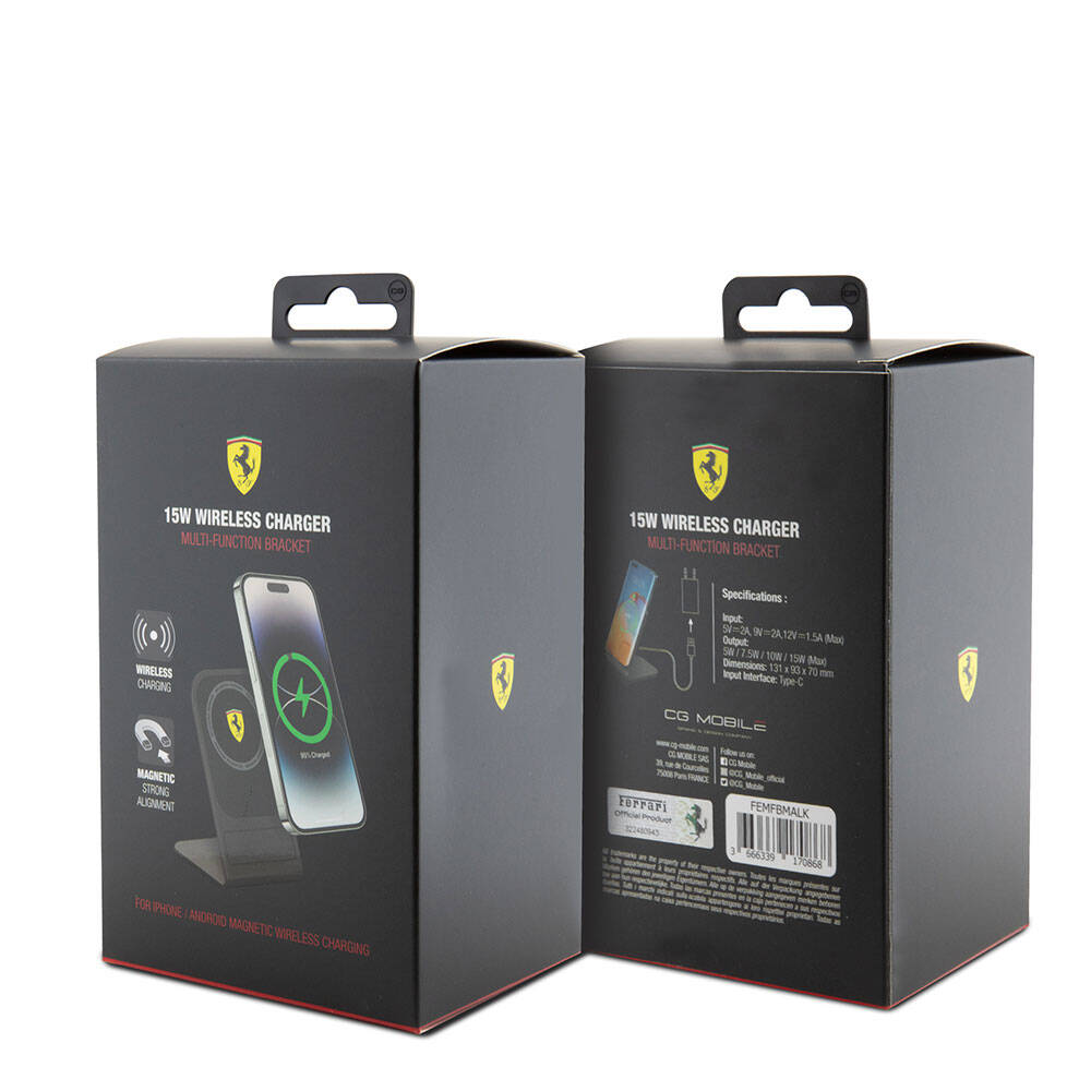 Ferrari Shield Katlanabilir Manyetik Kablosuz Şarj Standı – Fotoğraf 3