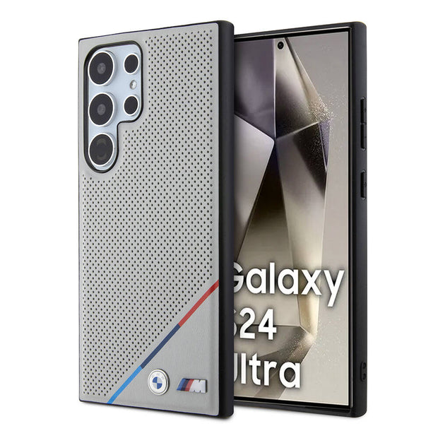 BMW Galaxy S24 Ultra M Şeritli Delikli Deri MagSafe Uyumlu Kılıf – Fotoğraf 1