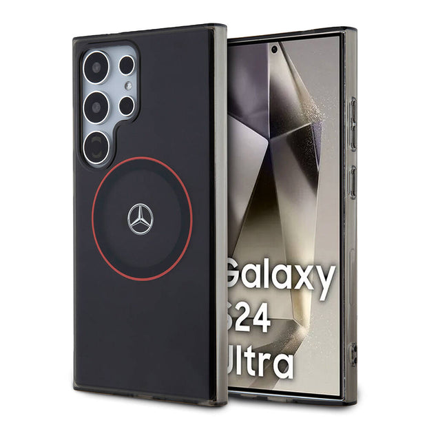 Mercedes Benz Galaxy S24 Ultra IML Red Ring Yıldız Logolu MagSafe Uyumlu Kılıf – Fotoğraf 1