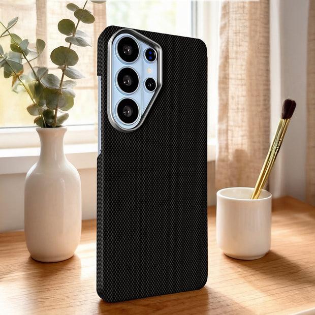 Zore Paris Galaxy S26 Ultra Zerre 400D Aramid Desenli Sert PC MagSafe Uyumlu Kılıf – Fotoğraf 2