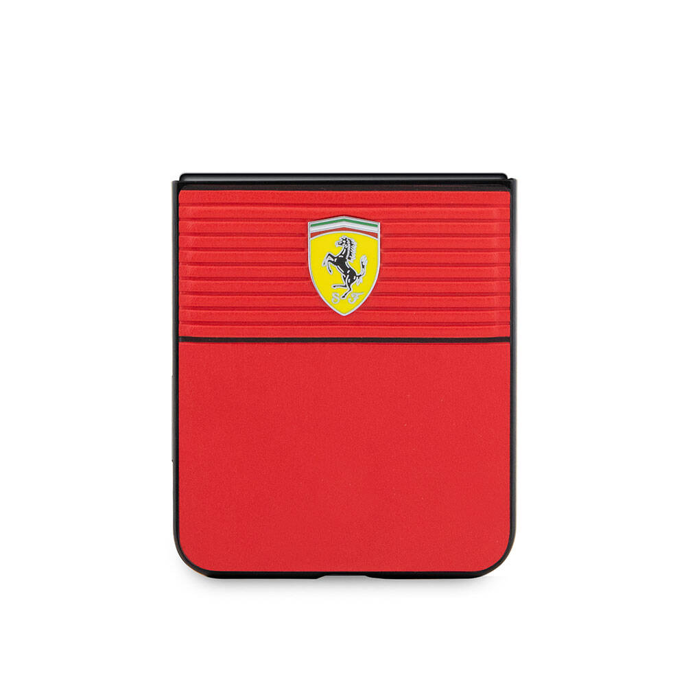 Ferrari Galaxy Z Flip 5 Multi Çizgili PU Deri Kılıf – Fotoğraf 4