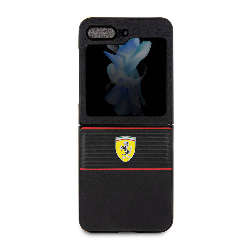 Ferrari Galaxy Z Flip 5 Multi Çizgili PU Deri Kılıf – Fotoğraf 9