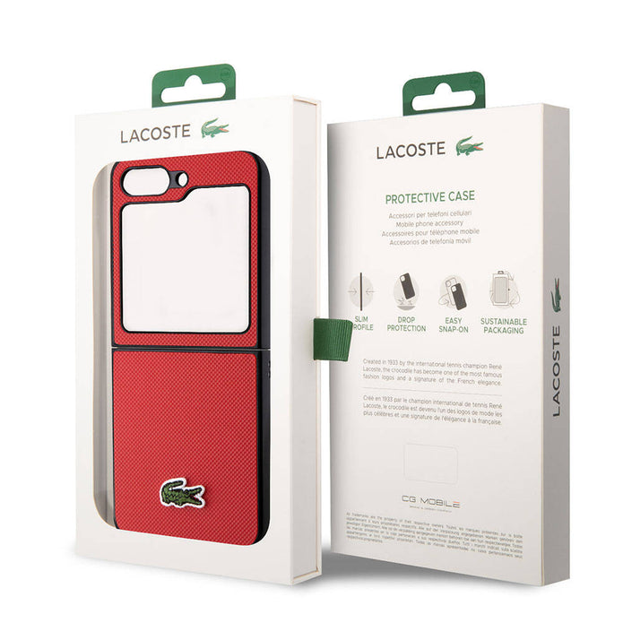 Lacoste Galaxy Z Flip 5 PU Pike Timsah Logolu Kılıf