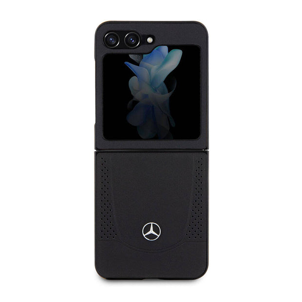 Mercedes Benz Galaxy Z Flip 5 Urban Metal Yıldız Logolu Deri Kılıf – Fotoğraf 2