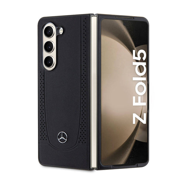 Mercedes Benz Galaxy Z Fold 5 Urban Metal Yıldız Logolu Deri Kılıf – Fotoğraf 1