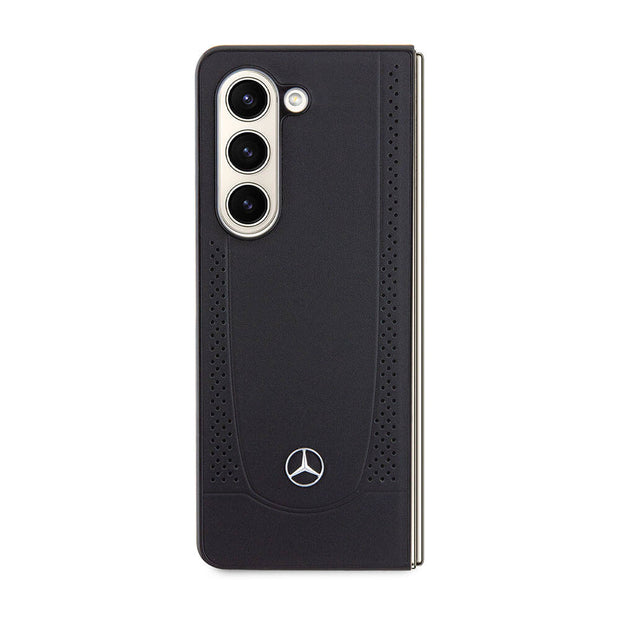 Mercedes Benz Galaxy Z Fold 5 Urban Metal Yıldız Logolu Deri Kılıf – Fotoğraf 2