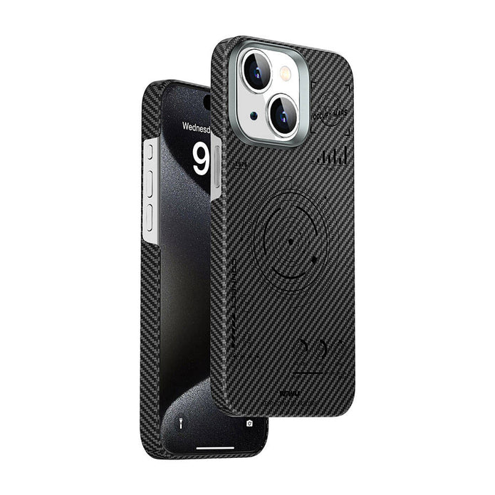 HHX-016 Karbon Fiber 600D Mars Kevlar iPhone 15 Plus Kılıf – Fotoğraf 2