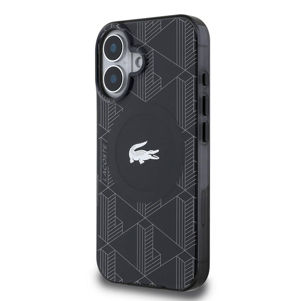 Lacoste iPhone 16 IML Gümüş Timsah Monogram MagSafe Uyumlu Kılıf – Fotoğraf 2