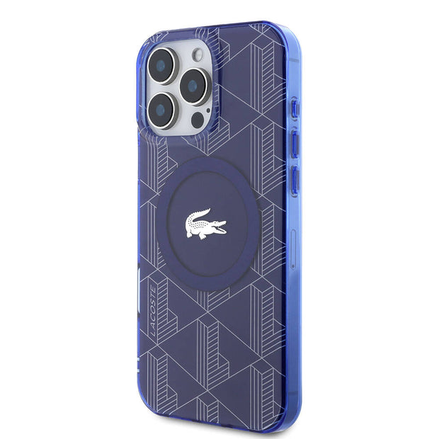 Lacoste iPhone 16 Pro Max IML Gümüş Timsah Monogram MagSafe Uyumlu Kılıf – Fotoğraf 2