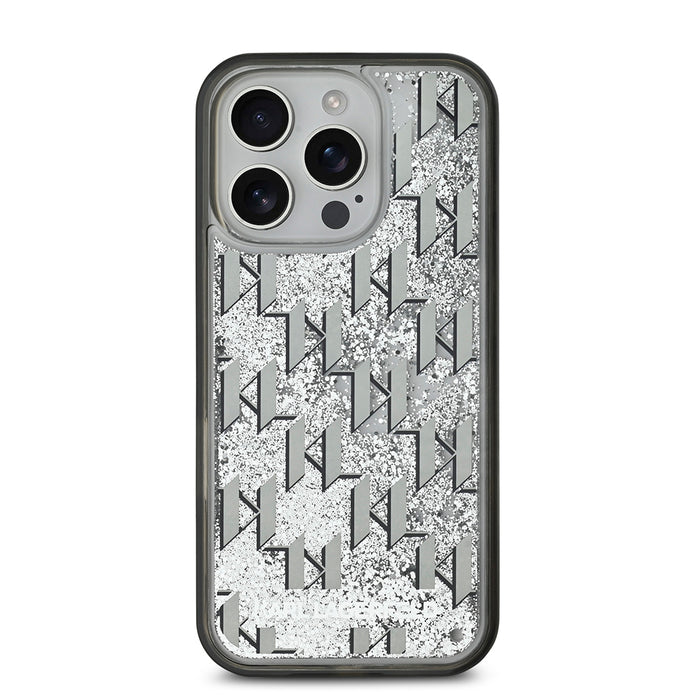 Karl Lagerfeld iPhone 16 Pro Simli KL Yazılı Monogram Gradient Kılıf