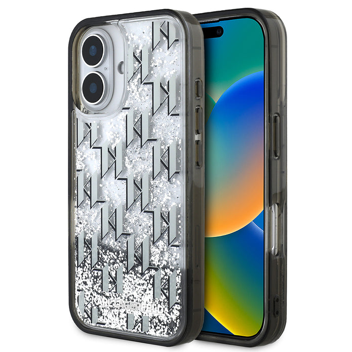 Karl Lagerfeld iPhone 16 Simli KL Yazılı Monogram Gradient Kılıf