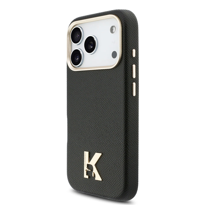 Karl Lagerfeld iPhone 17 Pro Max KHEAD Logolu Gold Kamera Çerçeveli MagSafe Uyumlu Kılıf