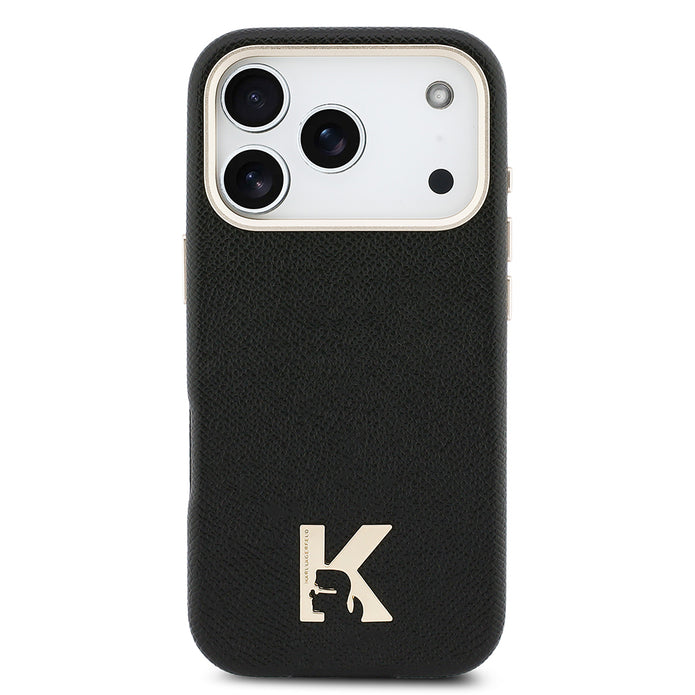 Karl Lagerfeld iPhone 17 Pro Max KHEAD Logolu Gold Kamera Çerçeveli MagSafe Uyumlu Kılıf