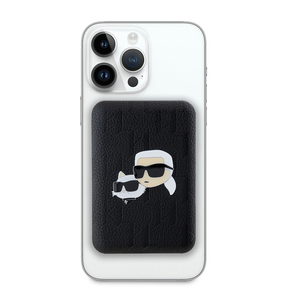 Karl Lagerfeld 5000 mAh LED Işık Göstergeli Metal Logolu PU Deri MagSafe Uyumlu Powerbank