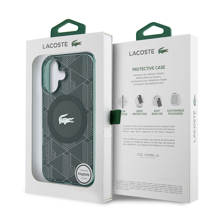 Lacoste iPhone 16 IML Gümüş Timsah Monogram MagSafe Uyumlu Kılıf – Fotoğraf 18
