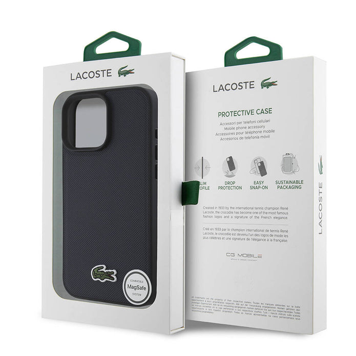 Lacoste iPhone 16 Pro PU Pike Timsah Logolu MagSafe Uyumlu Kılıf