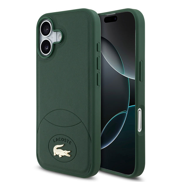 Lacoste iPhone 17 Metal Logolu PU Deri MagSafe Uyumlu Kılıf – Fotoğraf 7