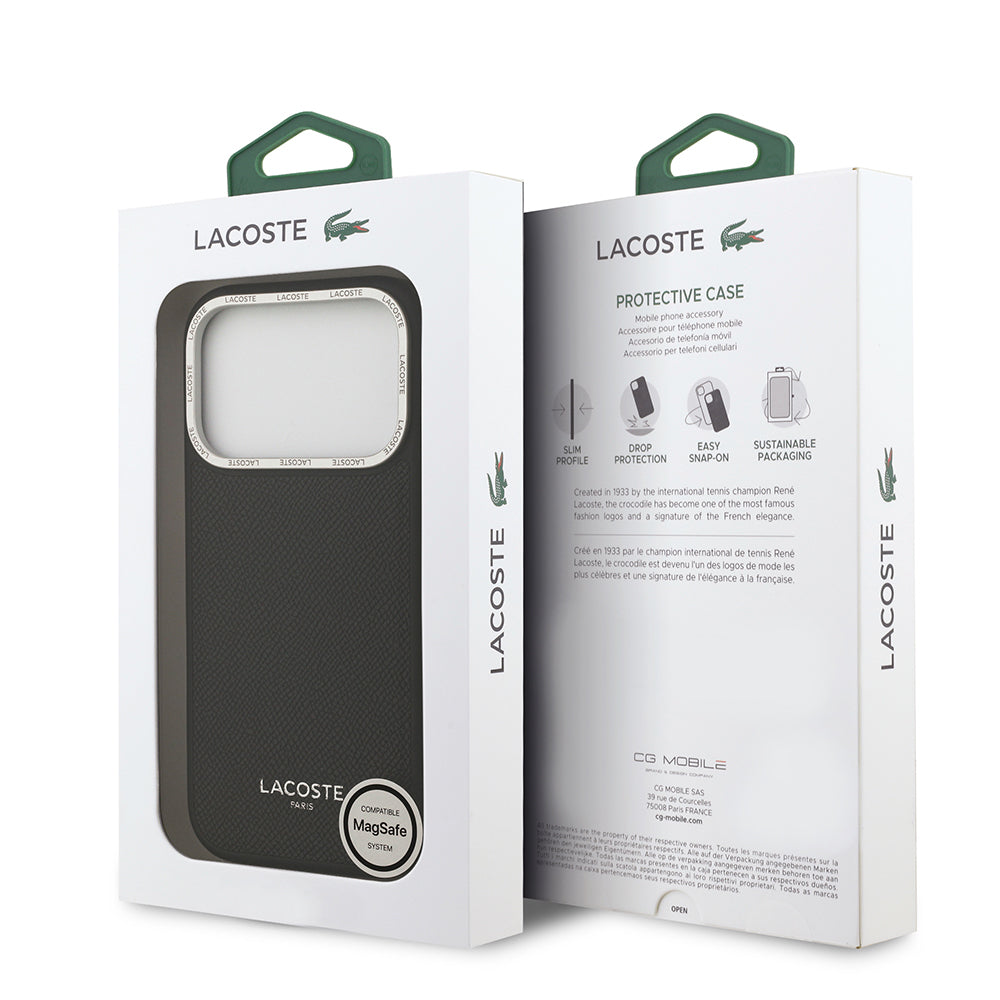 Lacoste iPhone 17 Pro Champs Elysees PU Deri MagSafe Uyumlu Kılıf – Fotoğraf 12