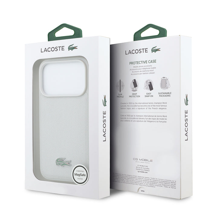 Lacoste iPhone 18 Pro Max PU Pike Metal Logolu MagSafe Uyumlu Kılıf