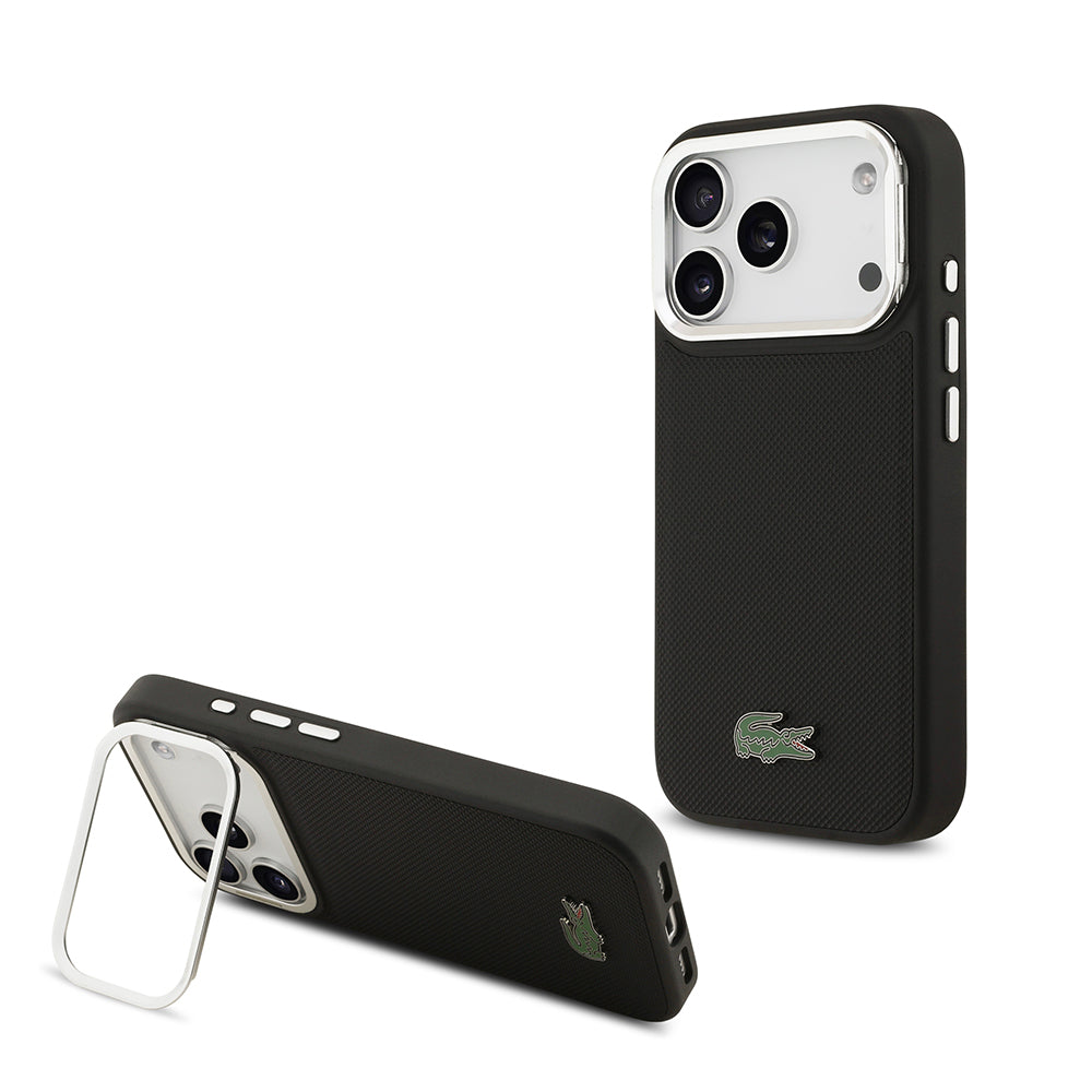 Lacoste iPhone 17 Pro PU Pike Standlı MagSafe Uyumlu Kılıf – Fotoğraf 1