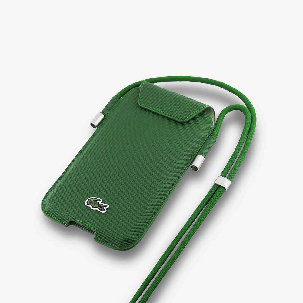 Lacoste Universal 6.7 İnç Pike Desenli Çapraz Askılı Telefon Çantası – Fotoğraf 5
