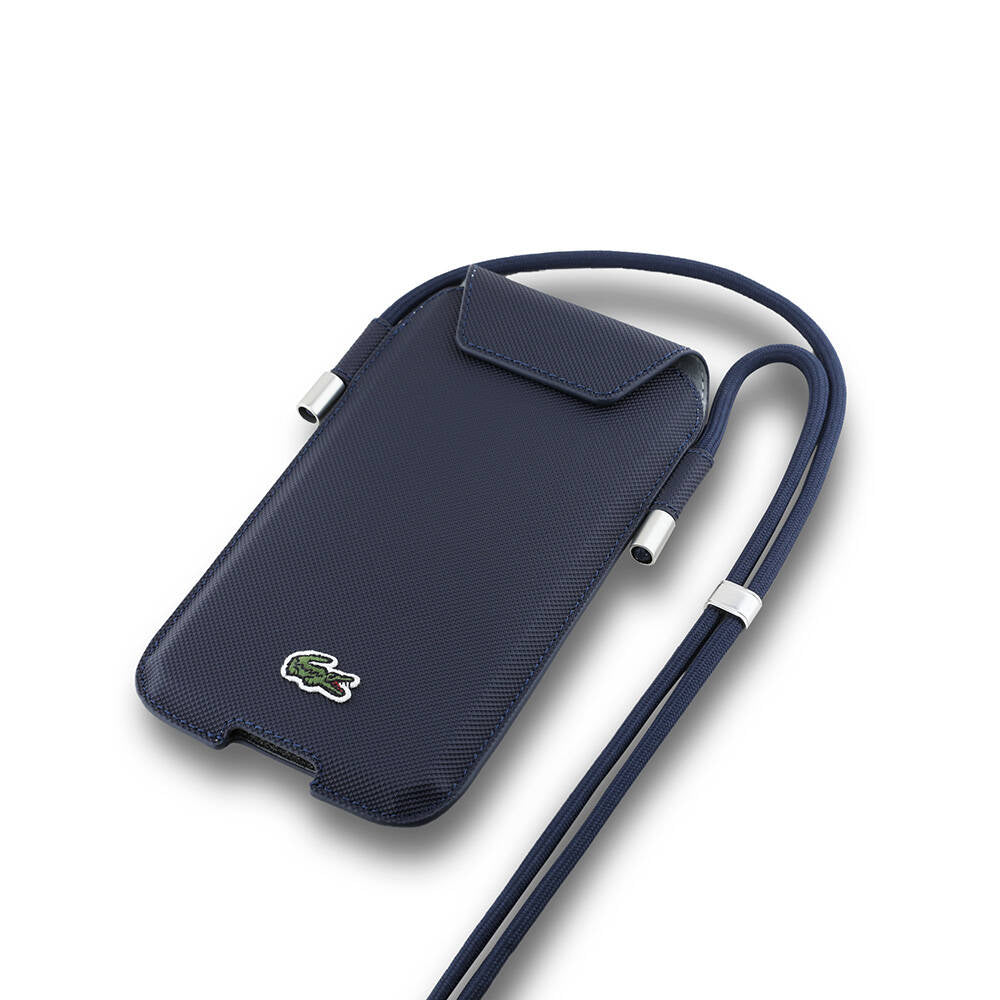 Lacoste Universal 6.7 İnç Pike Desenli Çapraz Askılı Telefon Çantası – Fotoğraf 9
