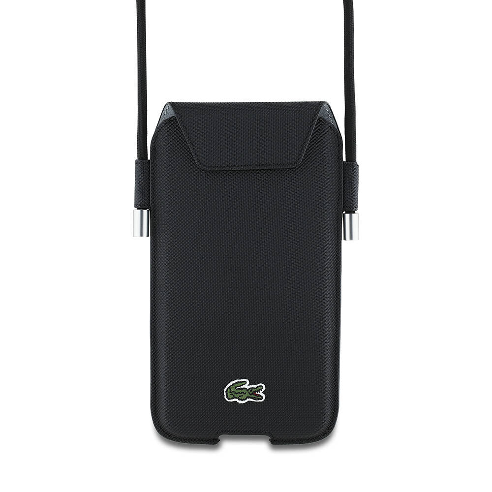 Lacoste Universal 6.7 İnç Pike Desenli Çapraz Askılı Telefon Çantası – Fotoğraf 1