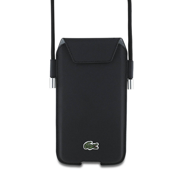 Lacoste Universal 6.7 İnç Pike Desenli Çapraz Askılı Telefon Çantası – Fotoğraf 1