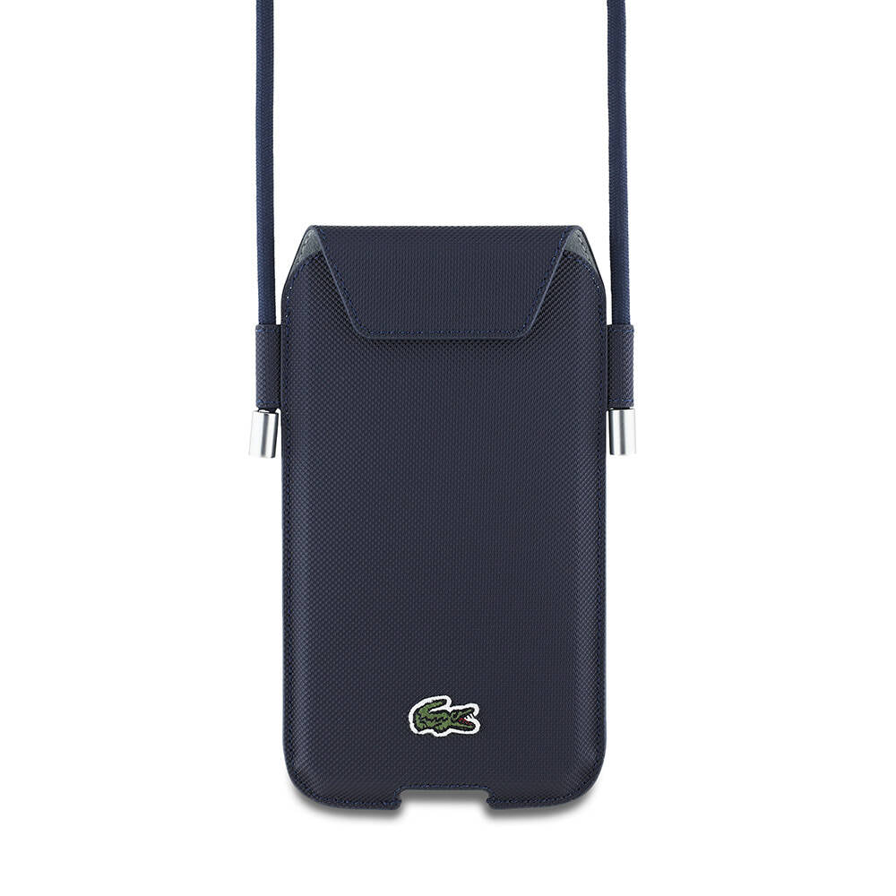 Lacoste Universal 6.7 İnç Pike Desenli Çapraz Askılı Telefon Çantası – Fotoğraf 7