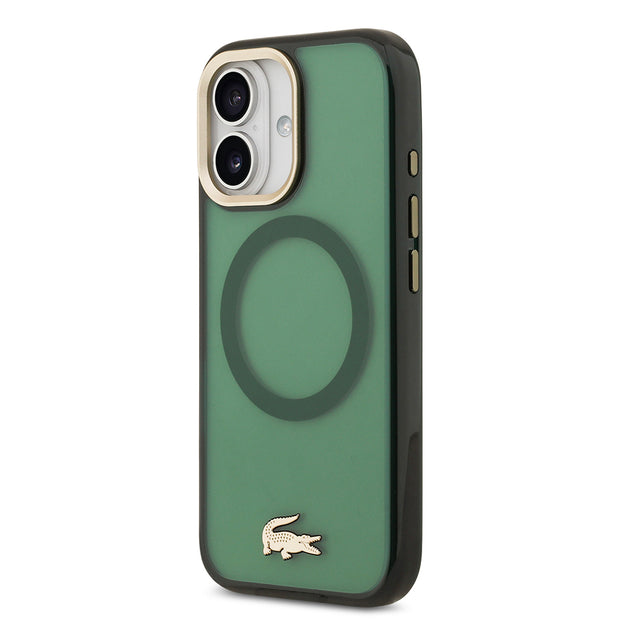 Lacoste iPhone 17 Buzlu Gold Timsah Logolu MagSafe Uyumlu Kılıf – Fotoğraf 2