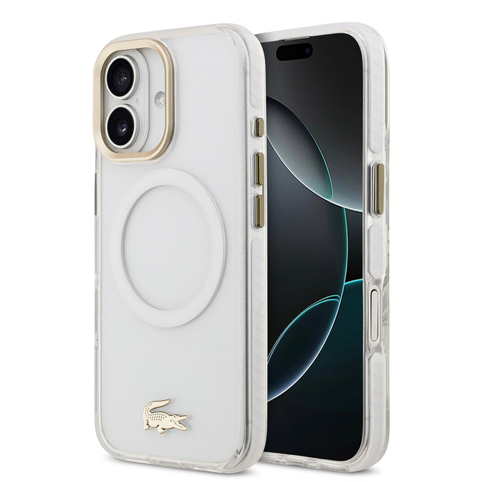 Lacoste iPhone 17 Buzlu Gold Timsah Logolu MagSafe Uyumlu Kılıf – Fotoğraf 11