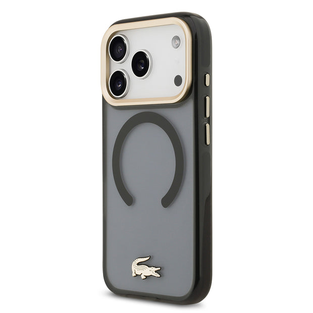 Lacoste iPhone 17 Pro Buzlu Gold Timsah Logolu MagSafe Uyumlu Kılıf – Fotoğraf 2