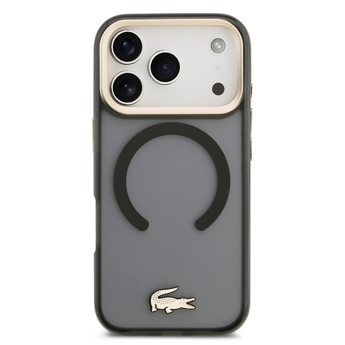 Lacoste iPhone 17 Pro Buzlu Gold Timsah Logolu MagSafe Uyumlu Kılıf – Fotoğraf 3