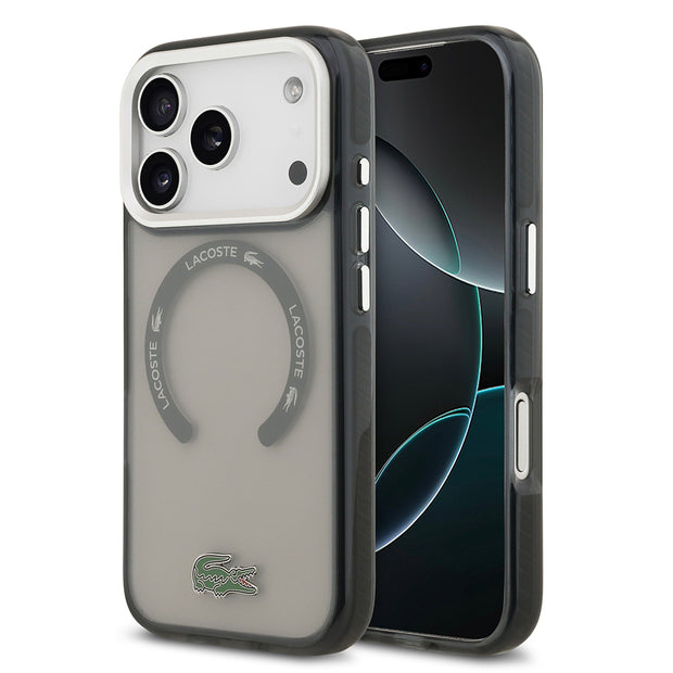 Lacoste iPhone 17 Pro Buzlu İkonik Timsah Logolu MagSafe Uyumlu Kılıf – Fotoğraf 11