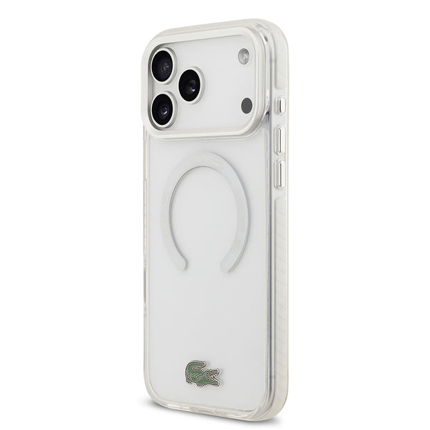 Lacoste iPhone 17 Pro Max Buzlu İkonik Timsah Logolu MagSafe Uyumlu Kılıf – Fotoğraf 2