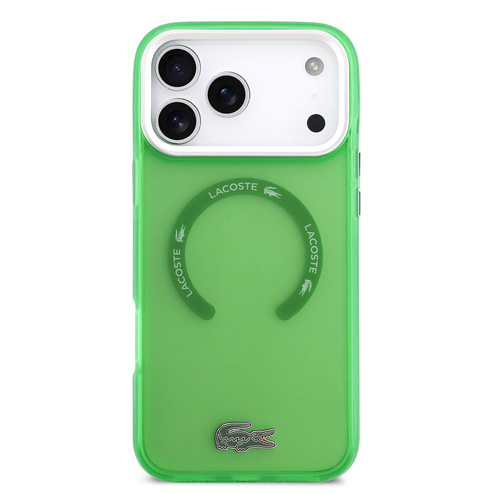 Lacoste iPhone 17 Pro Max Buzlu İkonik Timsah Logolu MagSafe Uyumlu Kılıf – Fotoğraf 13