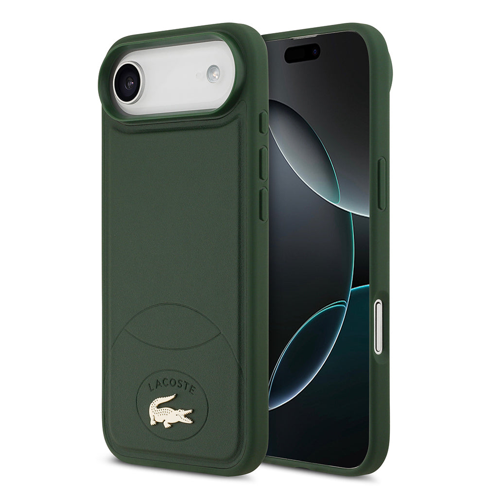 Lacoste iPhone 17 Air Metal Logolu PU Deri MagSafe Uyumlu Kılıf – Fotoğraf 1