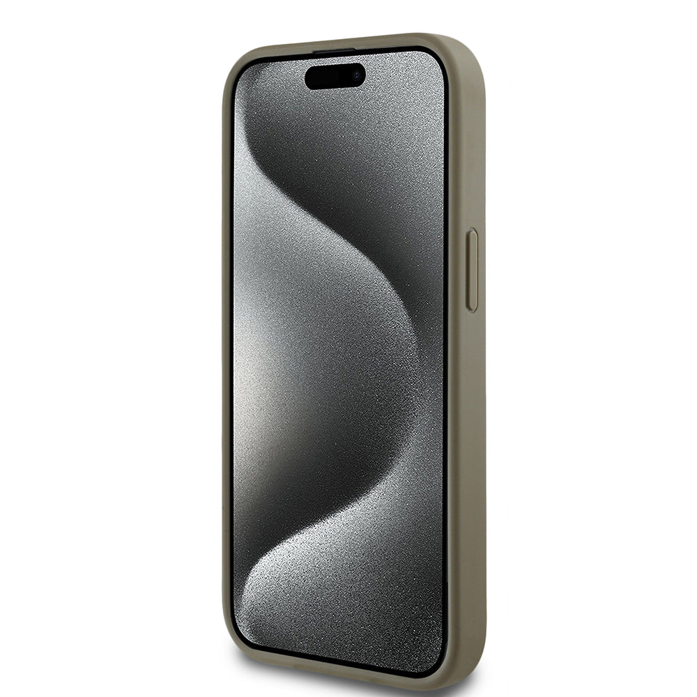 DKNY iPhone 14 Metalik Taşlı PU Deri Kılıf – Fotoğraf 10