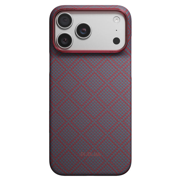 Pitaka iPhone 18 Pro Argyle Aramid Fiber Karbon Dokulu MagSafe Uyumlu Kılıf – Fotoğraf 11
