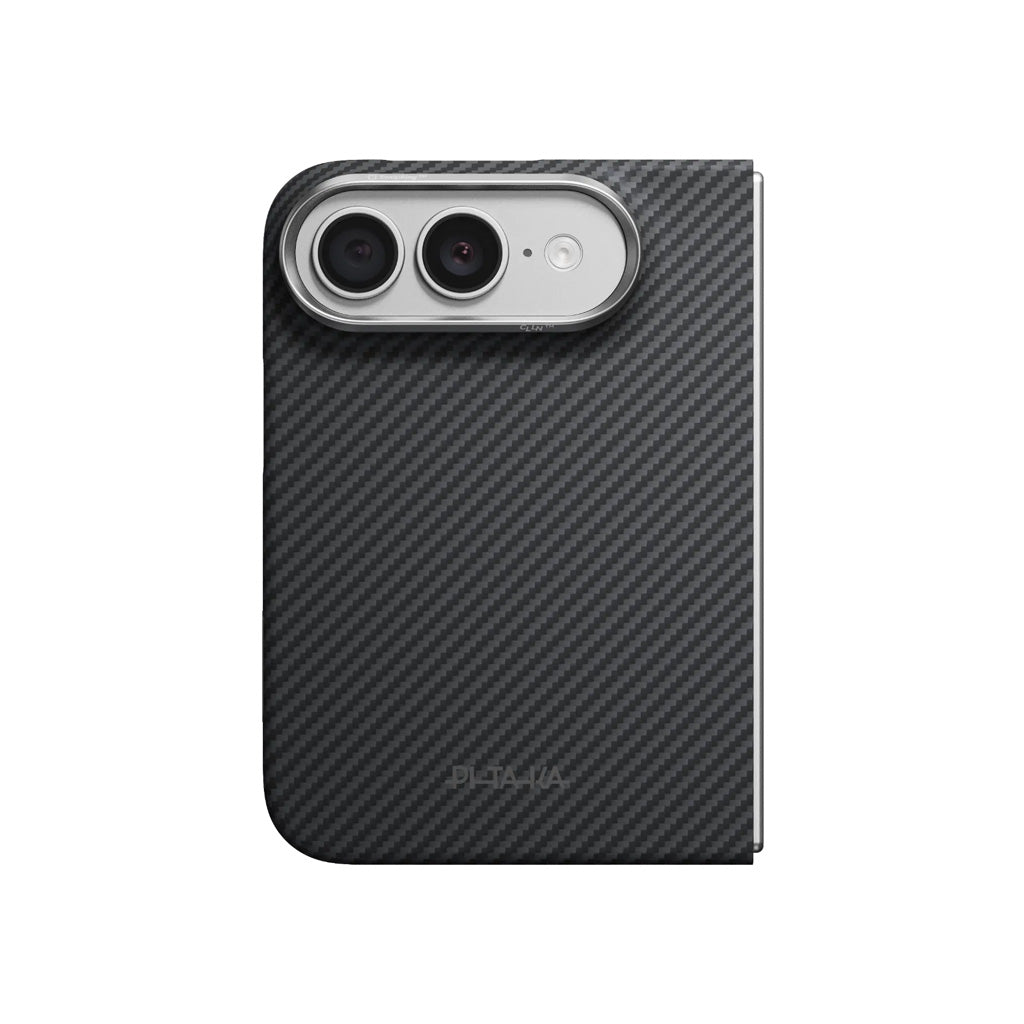 Pitaka iPhone Duo Edge Black-Grey Twill 600D Aramid Fiber Karbon MagSafe Uyumlu Kılıf
