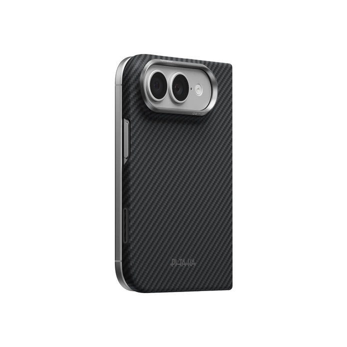 Pitaka iPhone Duo Edge Black-Grey Twill 600D Aramid Fiber Karbon MagSafe Uyumlu Kılıf