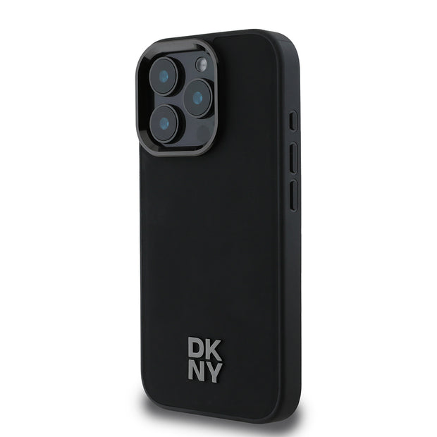 DKNY iPhone 16 Pro Max Plain Metal Logolu PU Deri MagSafe Uyumlu Kılıf – Fotoğraf 2