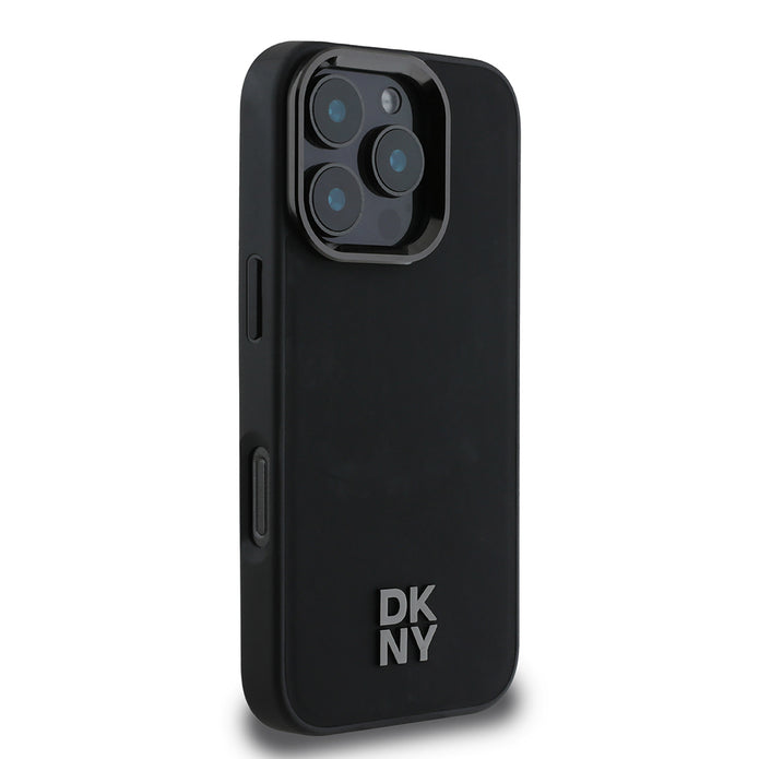 DKNY iPhone 16 Pro Max Plain Metal Logolu PU Deri MagSafe Uyumlu Kılıf – Fotoğraf 4