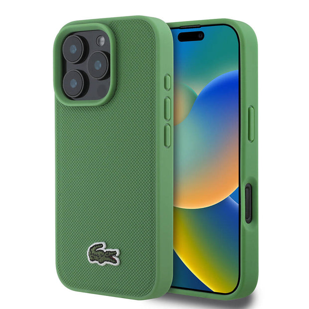 Lacoste iPhone 16 Pro Max PU Pike Timsah Logolu MagSafe Uyumlu Kılıf