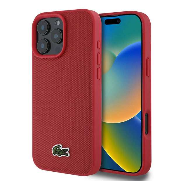 Lacoste iPhone 16 Pro Max PU Pike Timsah Logolu MagSafe Uyumlu Kılıf