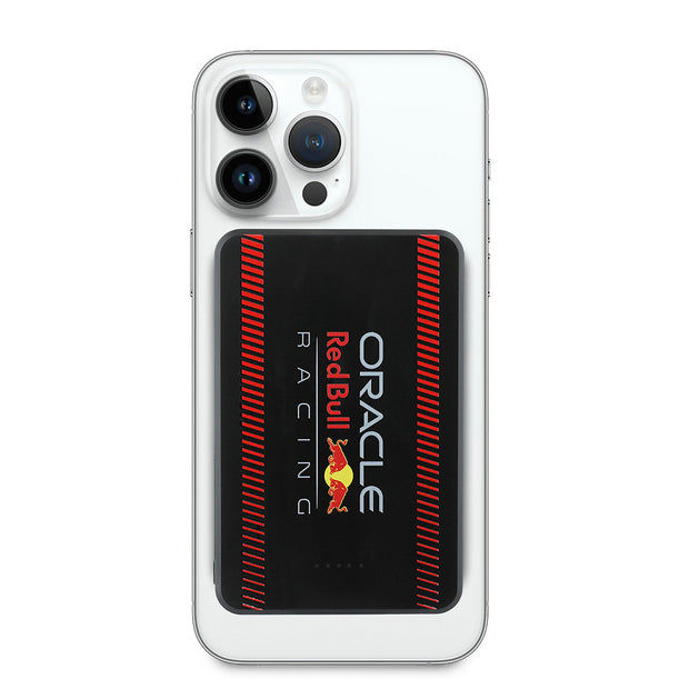 Red Bull Racing 5000 mAh 15W LED Göstergeli Kırmızı Şeritli MagSafe Uyumlu Powerbank – Fotoğraf 2